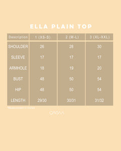 Ella Plain Top (Cream)