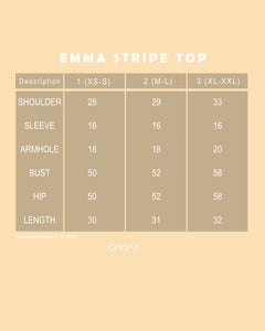 Emma Stripe Top (Jet Black)