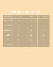 Load image into Gallery viewer, Emma Stripe Top (Dark Choco)