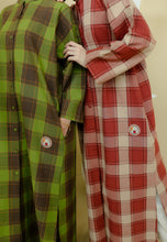Load image into Gallery viewer, Azra Checkered Caftan (Green)