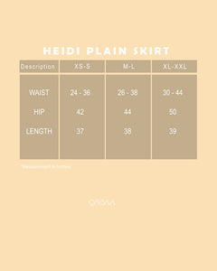 Heidi Plain Skirt (Soft Grey)