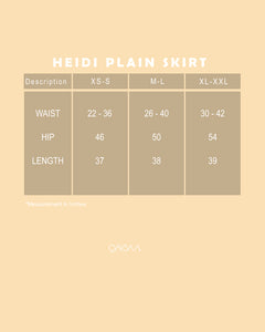 Heidi Plain Skirt (Dark Brown)