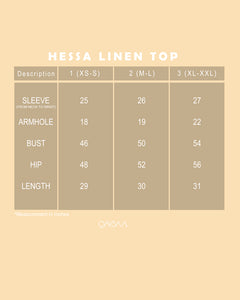 Hessa Linen Top (Latte)