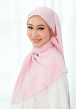Load image into Gallery viewer, Bayu Halfmoon Satin Shawl (Soft Pink)