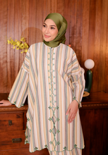 Load image into Gallery viewer, Bayu Halfmoon Satin Shawl (Olive Green)