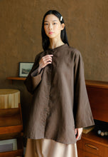 Load image into Gallery viewer, Senna Linen Top (Espresso)