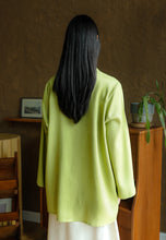 Load image into Gallery viewer, Senna Linen Top (Lime Green)