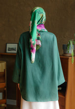 Load image into Gallery viewer, Senna Linen Top (Emerald Green)