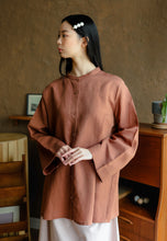 Load image into Gallery viewer, Senna Linen Top (Brown)