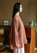 Load image into Gallery viewer, Senna Linen Top (Brown)