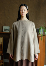 Load image into Gallery viewer, Senna Linen Top (Smokey Taupe)
