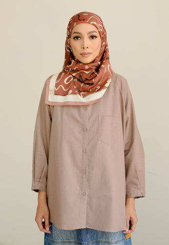 Hessa Linen Top (Taupe)