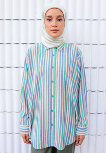 Nouf Stripe Top (Green)