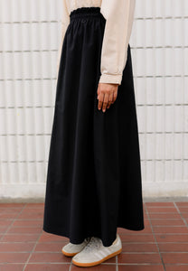 Armel Cotton Skirt (Black)