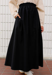 Armel Cotton Skirt (Black)