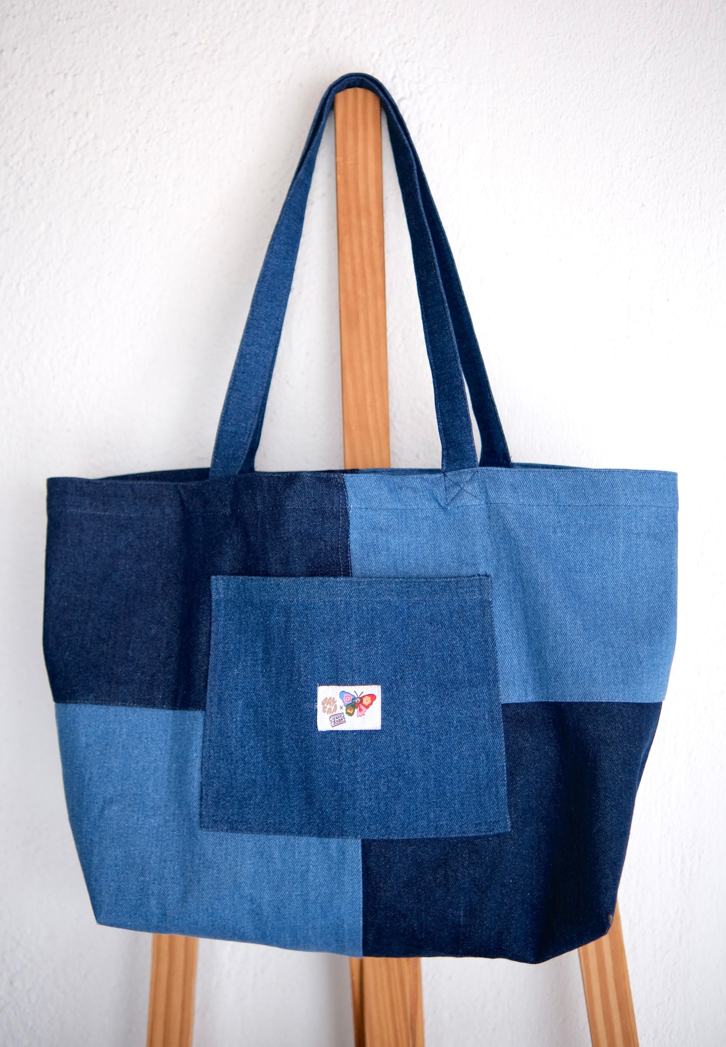 Bunga Tote Bag (Pathcwork Denim)