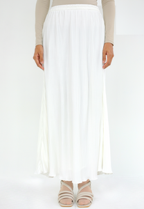 Tyesha Pleated Skirt (White)