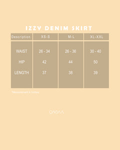 Izzy Denim Skirt (Dark Blue)