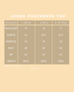 Leora Checkered Top (Brown)