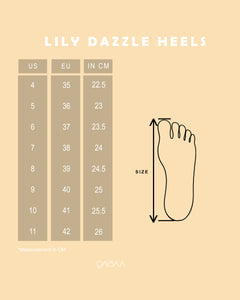 Lily Dazzle Heels (Gold)