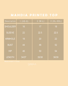 Mahdia Printed Top (White)