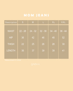 Mom Jeans (Washed Greenish Blue)