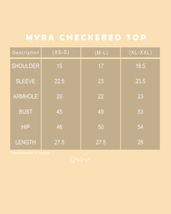 Myra Checkered Top (Black)