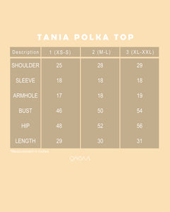 Tania Polka Top (Dark Blue)
