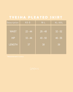 Tyesha Pleated Skirt (Black)