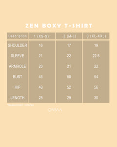 Zen Boxy T-Shirt (Cream)