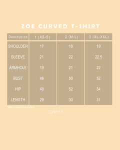 Zoe Curved T-Shirt (Black)