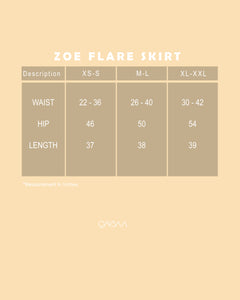 Zoe Flare Skirt (Nude)