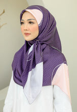 Load image into Gallery viewer, Qhash Square Hijab (Purple)