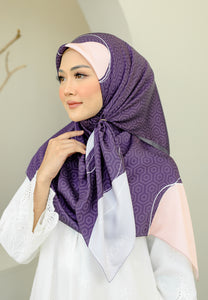 Qhash Square Hijab (Purple)