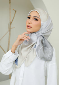 Qhash Square Hijab (Soft Grey)