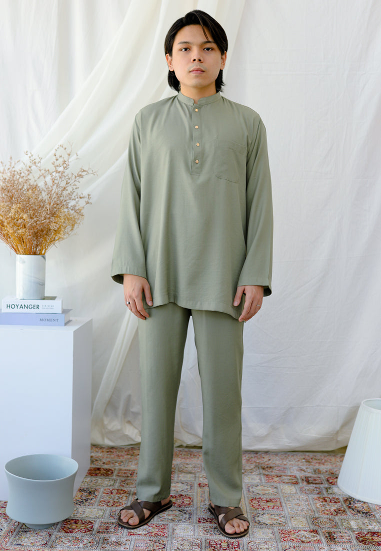 Baju Melayu Tulip Men ( Sage Green )