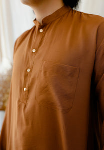 Baju Melayu Tulip Men ( Brown )