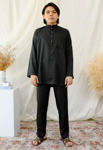 Baju Melayu Orked Men (Black)