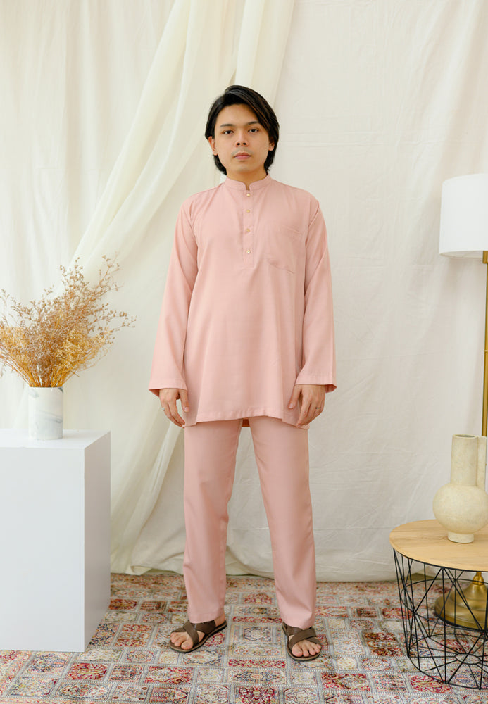 Baju Melayu Daisy Men (Soft Pink) - Main Image