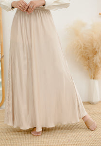 Tyesha Pleated Skirt (Cream)
