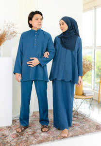 Baju Melayu Nia Men ( Midnight Blue )