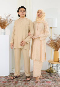 Baju Melayu Iris Men (Nude Cream)
