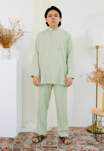 Baju Melayu Iris Men (Mint Green)