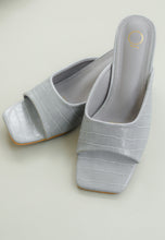 Load image into Gallery viewer, Cleo Panel Mules (Grey)