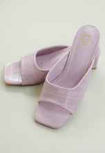 Load image into Gallery viewer, Cleo Panel Mules (Purple)
