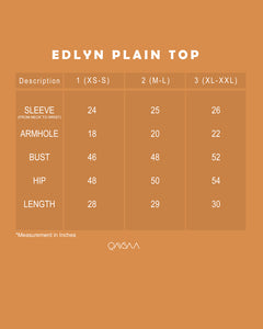 Edlyn Plain Top (Cream)