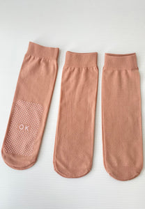 Anti - Slip Socks (Skin color - White Gel)