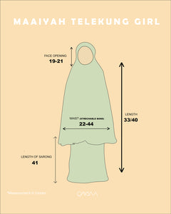 Maaiyah Telekung Girl (Sage Green)